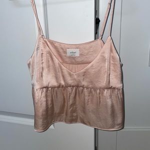 Aritzia satin v neck camisole size small